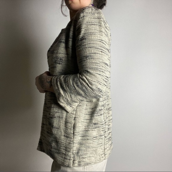 EUC - Eileen Fisher - handloomed organic Furrows open jacket blazer - Small - Picture 3 of 8